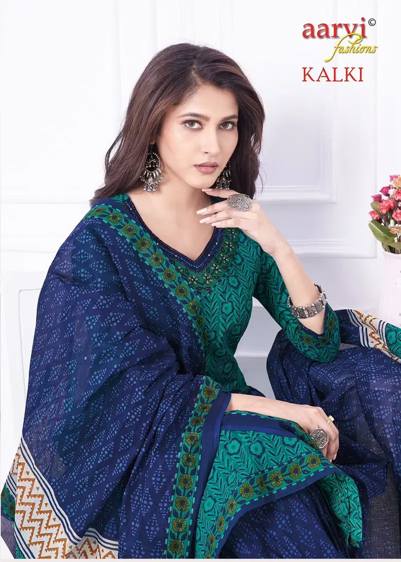 Aarvi Kalki Vol Printed Cotton Kurti Afghani Pant With Dupatta Wholesale Clothing Distributors In India
